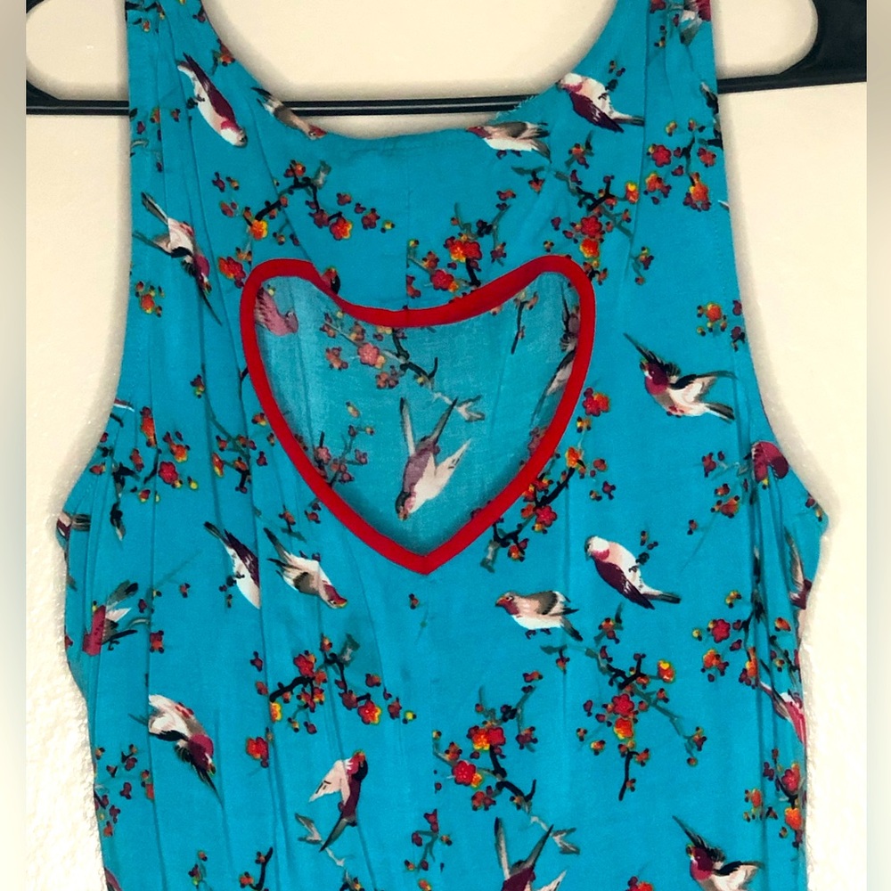 Bird Dress with Heart Keyhole Back Target Xhilaration XXL (fits like XL)